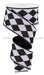 2’’X10Yd Double Layer Harlequin/Glttr White/Black RGV001227 Ribbon