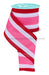 3.25’’X10Yd Faux 3-In-1 Vertical Stripe Hot Pink/White/Red RGF19828F Ribbon