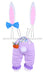 3 Piece 27’’Lx10’’W Girl Bunny Decor Kit Lavender/Blue/White/Pink He7337 Attachment