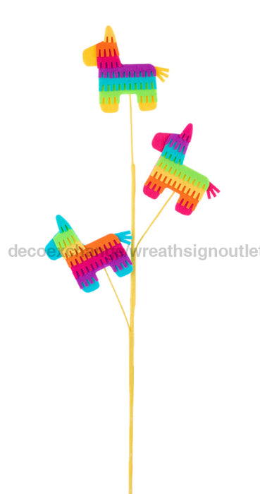 30’’L Felt/Fabric Donkey Pinata Spray Fiesta Mn0446 Pick