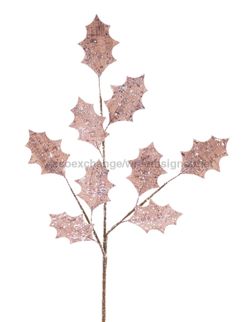 31.5’’L Faux Cork/Glitter Holly Spray Natural XS0965 Pick