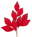 31.5"L Pressed Velvet/Glitter Leaf Spray Red XS234424 - DecoExchange