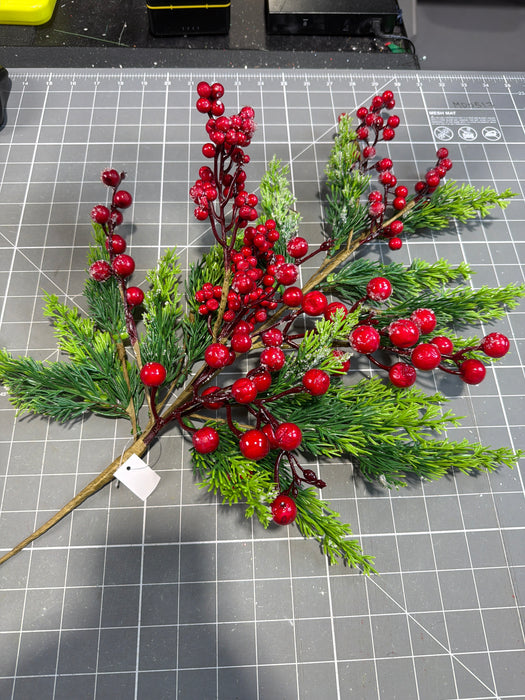 Christmas Iced Berry Pine Spray 26243