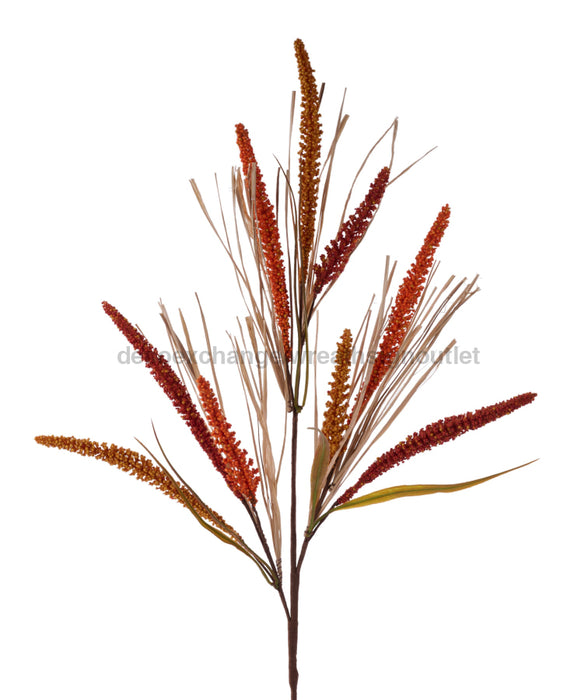 31’’L Amaranthus/Pvc/Grass Spray Mustard/Rust/Orange HA1868AX Greenery