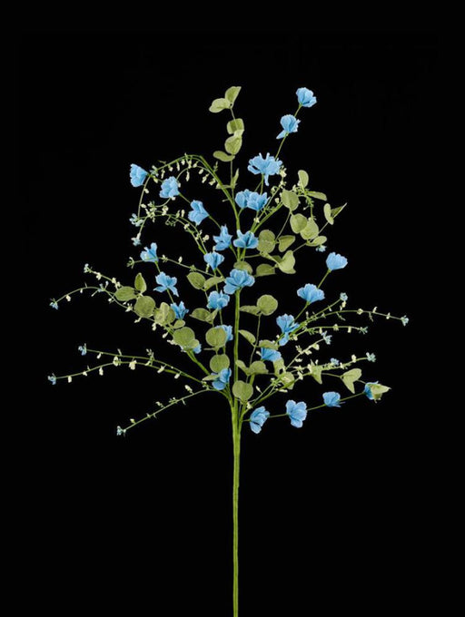 31’’L Fabric Flower/Eucalyptus Spray Light Blue FH810114 Greenery