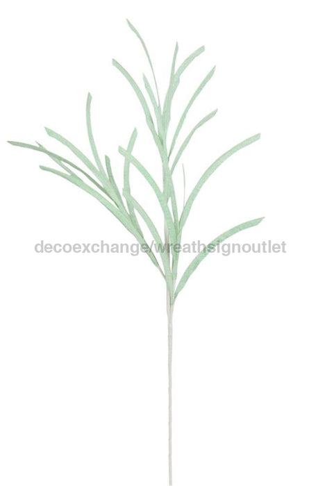 31’’L Glittered/Paper Grass Spray Light Mint Green XS110183 Pick