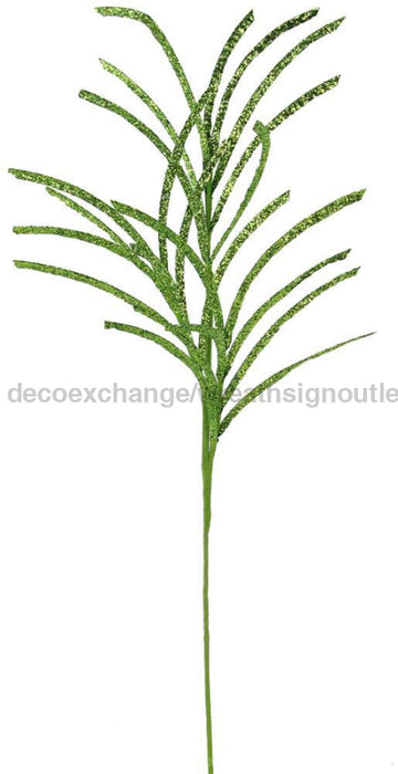 31’’L Glittered/Paper Grass Spray New Lime Green Xs104956 Pick