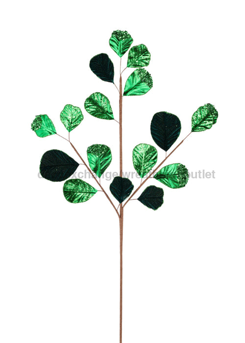 31’’L Velvet Leaf Spray Emerald Xs239406 Pick