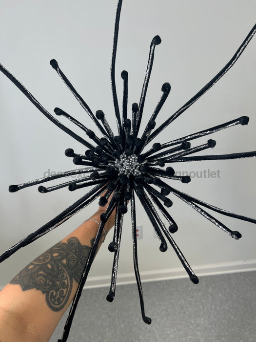 32’’ Glitter Spider Flower MTH13169-BKSV Pick