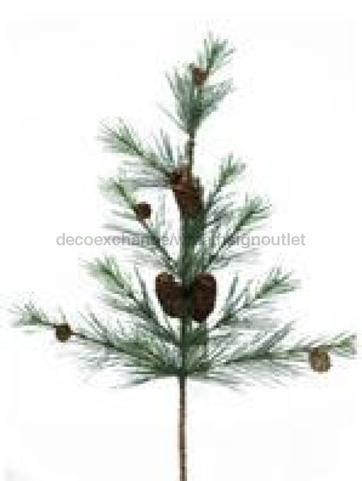 32" Stiff Pine/Mixed Pinecone Spray Tt Green XX1764 - DecoExchange