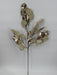 32in Branch Champaign Glitter and Metalic Silver Dollar leaves 28725 Greenery