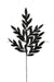 32"L Glitter Bay Leaf Spray Black Xs235302 - DecoExchange