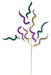 32’’L Glitter Curly Twig Spray Mardi Gras HG3255 Pick