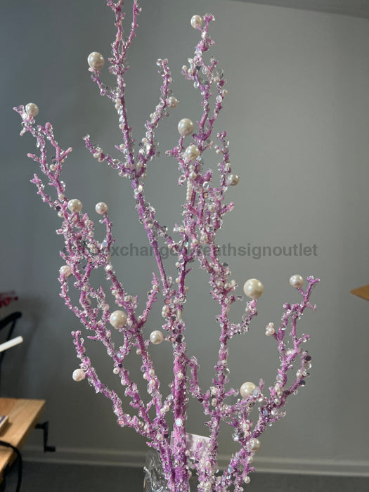 33.5 In Iced Pearl Twig Spray 40283-LV Pick