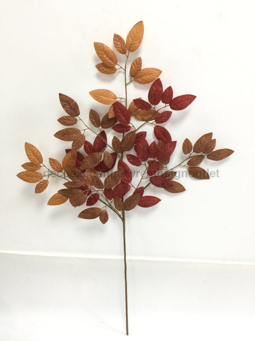33 In Birch Leaves Spray 65210-BGBRN Pick