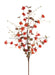 33’’L Flower/Leaf/Beaded Twig Spray Dark Orange/Cream FH8200A3 Pick