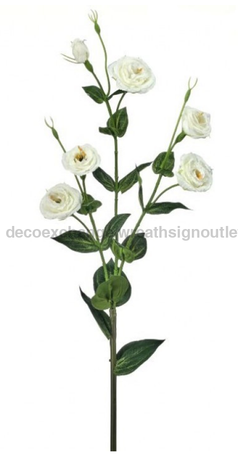 36’’ Multi Flowered Lisianthus Spray Mtf24440-Wht Greenery