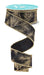 1.5 inch x 10yd Glitter Pine Ribbon Black Gold RGH140502