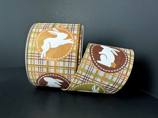 Wht Stn/Brown Scrapbook Bunnies, 2.5"X10Y 36502-40-38 - DecoExchange®
