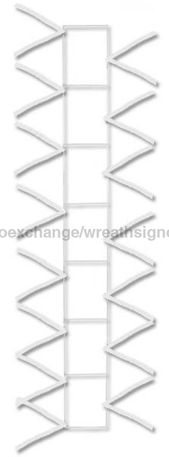 36"LX4"W White WIRE PENCIL WORK RAIL XX758627 - DecoExchange