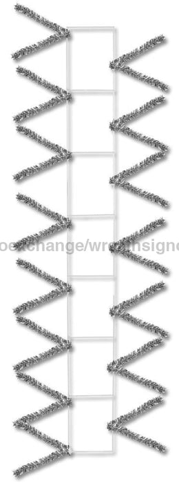 36’’Lx4’’W Wire Pencil Work Rail Metallic Silver XX758726 Base