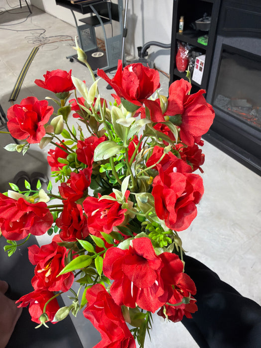 Azalea Bush - 9 Stems - Red - 37325