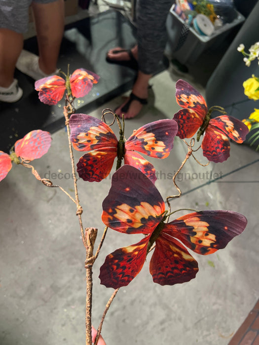 37In Butterfly Spray PS1018 RED BROWN Pick