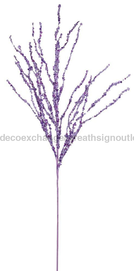 37’’L Beaded Curly Twig Spray Lavender Fh799113 Pick