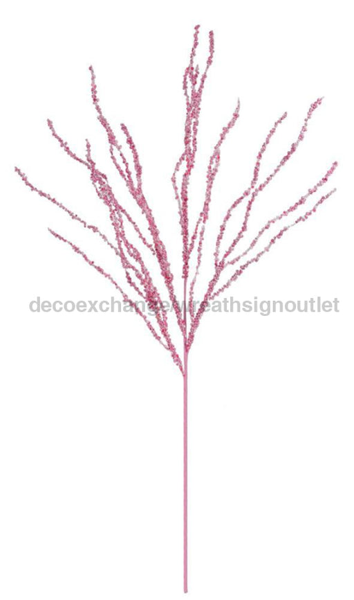 37’’L Beaded Curly Twig Spray Pink Fh799122 Pick