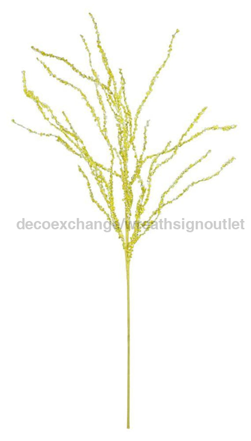 37’’L Beaded Curly Twig Spray Yellow Fh799129 Pick