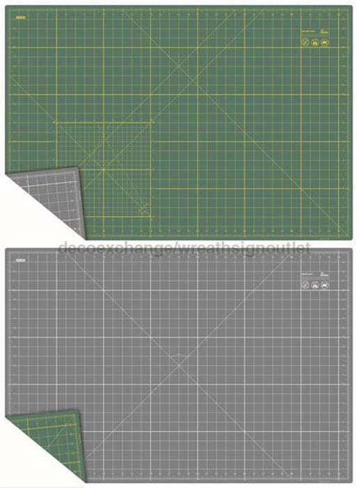 37"Lx25"W Extra Soft Rotary Cutting Mat Green/Yellow, Grey/White MD0517 - DecoExchange