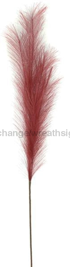 38L Fabric Grass Plume Spray Burgundy Fg601405 Greenery