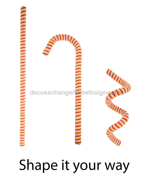 38’’L Velvet/Foam Peppermint Stick Wired Yellow/Orange/White XP3843J7 Pick