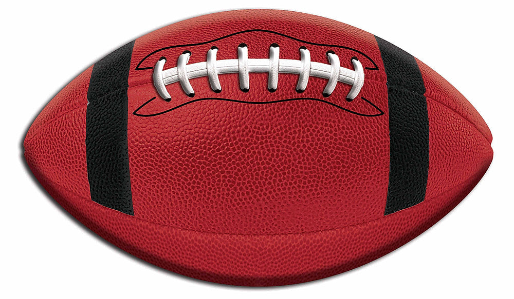 11"L X 6.5"H Embossed Football Sign Red/Black/White MD1884N2