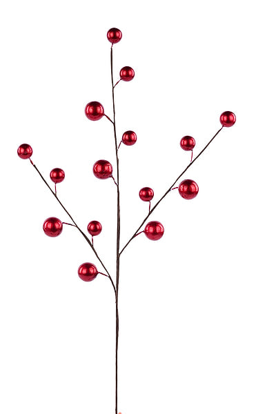 20"L Metallic Berry Spray Red EC584061