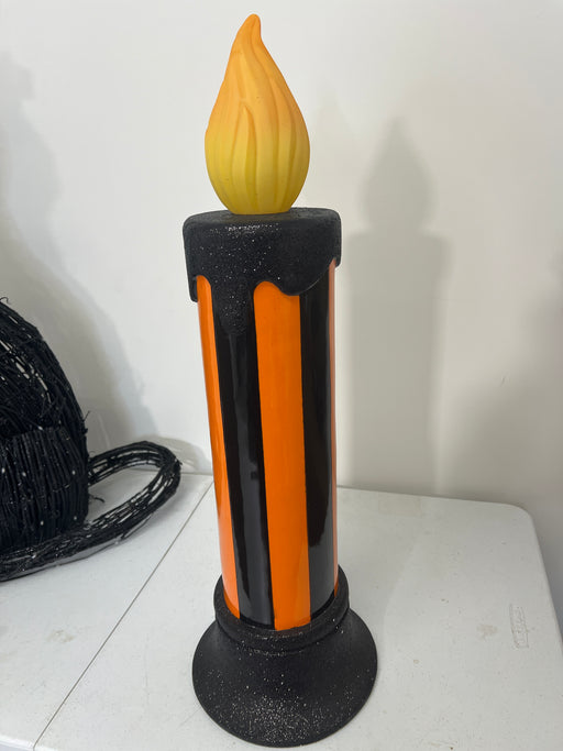 29" Orange And Black Battery Operated Candle 4510487 - DecoExchange®
