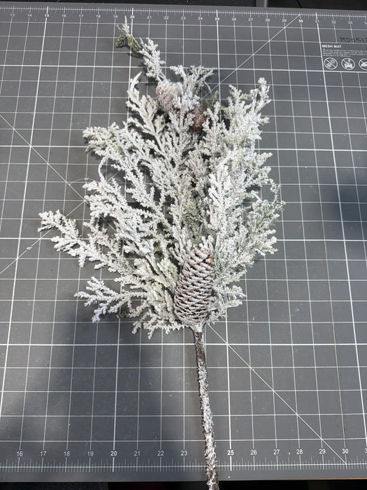 Cedar &amp; Pine Spray 32" with Snow 39634