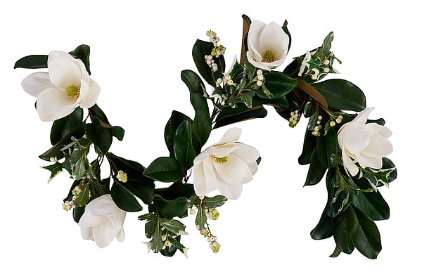 5'L Magnolia/Berry/Holly Garland White XX898827