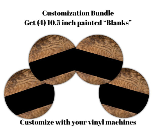 4 Customizable Signs DCO-W-BLANK-1-BUNDLE Sign For Wreath 10.5’’ Wood Sign 10.5’’ Wood Sign