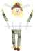 4 Pc 29.5"H Leopard Print Scarecrow Kit Teal/Tan/Brown/Black HA4043 - DecoExchange
