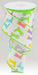 2.5"X10YD Rainboots on Faux Royal Wht/Teal/Pnk/Ylw/Lav/Grn RGC143427