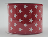 41223-40-12: Red Satin/Wht Stars 2.5X10Y Ribbon