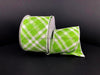 41342-40-09: Lime Lin/Wht Sandra Pld/Wht Edg 2.5X10Y Ribbon