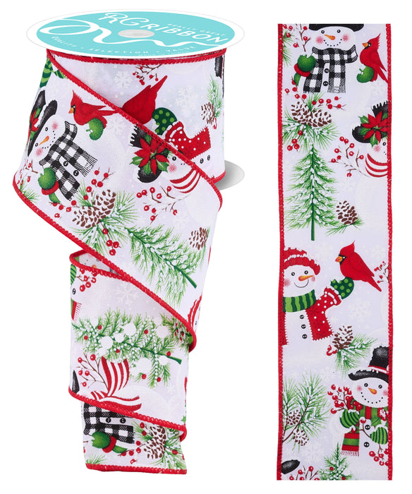 2.5"X10YD Winter Snowmen White/Multi RGH1481RT