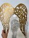 17.75"Hx14.75"L Filigree Angel Wings Gold Leaf MD1556E9 - DecoExchange®