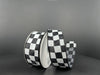 Black Satin With White Racing Checks Ribbon, 1.5 Inches X 10 Yards 42437-09-21 - DecoExchange®
