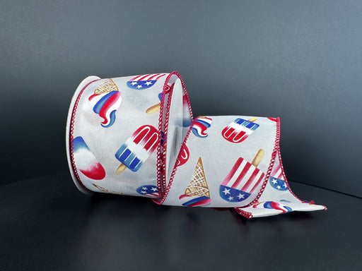 Wht Stn/Patriotic Ice Crm-Popsicles, 2.5"X10Y 42607-40-38 - DecoExchange®