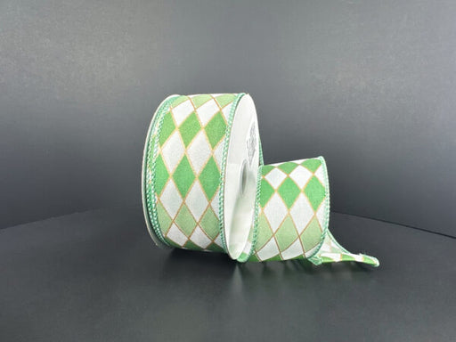 Wht Stn/Ombre Gld-Sage Hrlqn Cascade, 1.5"X10Y 42611-09-06 - DecoExchange®