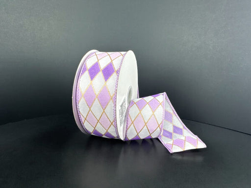 Wht Stn/Ombre Gld-Purp Hrlqn Cascade, 1.5"X10Y 42611-09-30 - DecoExchange®