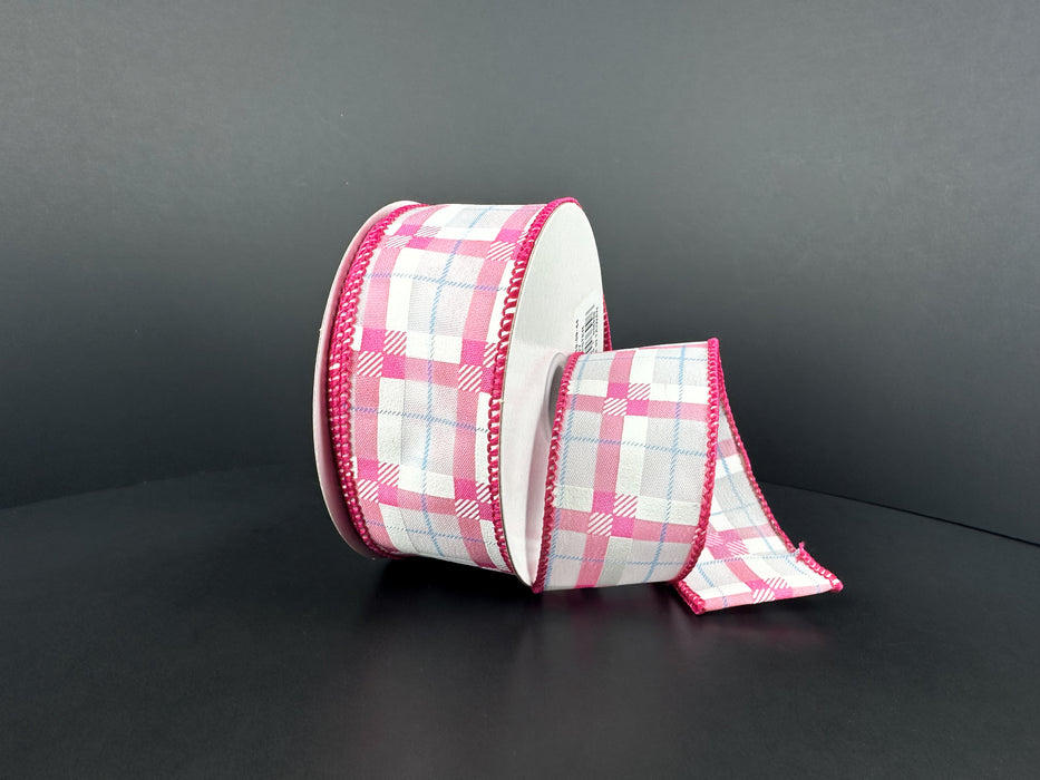 Wht Stn/Pnk-Fuch-Turq Mid Century Pld, 1.5"X10Y 42619-09-44